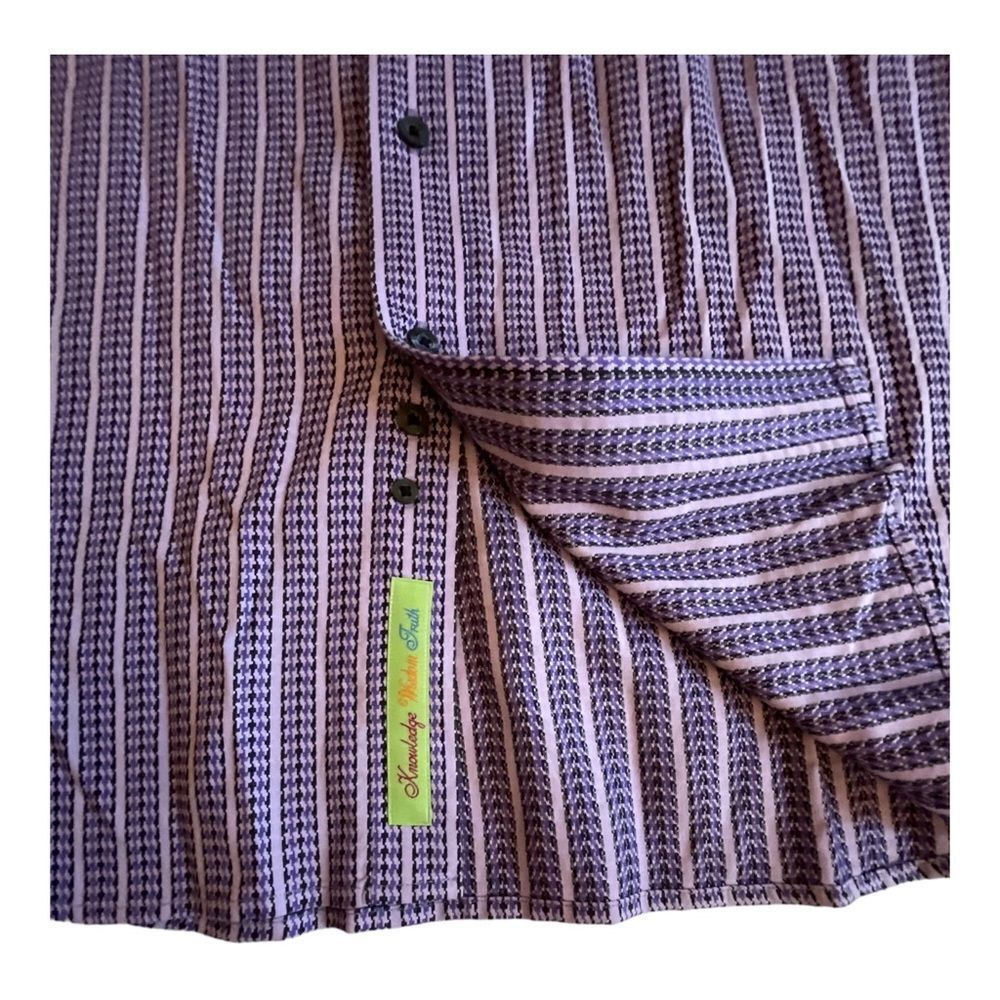 Robert Graham Men’s Purple Button Up long sleeve Dress Shirt Size 2XL - Picture 3 of 16
